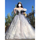 Remtin One-Shoulder Abendkleid für Frauen 2024 Neue leichte Luxus Nische Geburtstagsfeier 18-jährige Geschenkgeschenk Prinzessin Rock Fairy Bild Farbe m