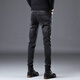 
JEEP SPIRIT jeans men's spring and autumn new straight-leg casual pants men's straight slim fit fashionable versatile trousers 1048 black 28