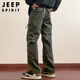 JEEP SPIRIT吉普工装裤子男春夏季休闲裤男士宽松直筒冲锋运动潮流美式长裤