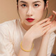 Liufu Jewelry, Fuman, family-born, gold, Mingxin, enlightenment, ancient method, gold bracelet, hollow bracelet, priced, G21TBGB0028, 22.11 grams (including labor cost 1,349 yuan)