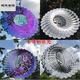 2024新款3d曼陀罗风铃旋转风铃立体挂件三d艺术和旋不锈钢视觉挂 银色1048厘米