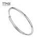 TTMIX platinum bracelet, adjustable push-pull PT950 platinum bracelet for women, versatile smooth hand ornament, hollow 17.1-17.3g, width 3.4mm