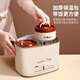 Insulated bowl, take-out vacuum insulated lunch box for office workers, small capacity mini stainless steel soup bowl with lid, student soup box, parchment color - large size 680ml 304 vacuum insulated