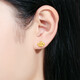 Liuguifu Jewelry Gold Earrings Crown Pure Gold Earrings for Women BE0626 About 1.15g