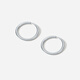 Saturday Fu PT950 platinum earrings for women, bright temperament, simple and versatile plain hoop earrings, one pair - 1.30g