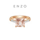 Chow Tai Fook ENZO Classic Colorful Series 18K Gold Morganite Diamond Ring for Women EZV498 Birthday Gift No. 15
