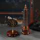 Inofen Wenchang Tower Line Incense Burner Home Indoor Vertical Incense Holder Sandalwood Agarwood Incense Furnace Antique Aromatherapy Furnace Ornaments Wenchang Tower Incense Burner (With Gourd Incense Plug Color Random)