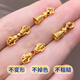 Tan Jin 18K gold spacer accessories vajra pestle vajra bell ornament bracelet jade pearl jewelry diy gold accessories 17.6*6mm single 0.83-0.86g