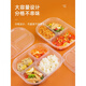 Disposable lunch box food-grade three-compartment four-compartment take-out lunch box divided lunch box commercial fast food box dinner plate square large 5 compartments 100 sets transparent 1650ml