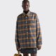PRADA/Prada gift women's patch pocket plaid wool twill jacket tobacco color 36