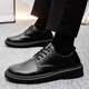Zapatos de cuero Foninou para hombres de verano para hombres ropa formal de cabeza grande tendencia de estilo británico de trabajo británico zapatos de cuero para hombres sola capa de una sola capa actualizada Versión 39