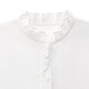Gloria women's high-end ruffled light luxury long-sleeved stand-up collar white shirt shirt 1E1C3E050 03W original white XS