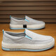 Xmxe marque vieille chaussures de tissu beijing 2025 Été Nouvelle pédale décontractée en lin pour toile à semelles épaisses chaussures pour hommes polyvalents beige 41