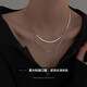 Nilan pt950 platinum snake bone chain necklace for women platinum silver clavicle chain necklace light luxury niche flat width 3.5mm long 40cm blade chain