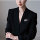 Lingmeng Angel Wings Exquisite and Elegant Feather Brooch, Temperament and Versatile Matching Accessories, Suit Coat Brooch, Silver Flying Wings, 1 Piece (Including Small Gift Box)