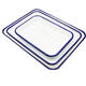 Krankenhaus Blutauszugsraum Workbench Speicher Email Tablett weiße Porzellan Square Tablett Rechteckschale Email Tablett 3524