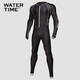 WATERTIME wetsuit, men's jellyfish suit, snorkeling suit, sun protection, waterproof, cold-proof one-piece long-sleeved swimsuit, swimming and surfing equipment, black M (height 165-170, weight 55-60kg)