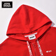 JOY&DOGA CEO same style 35711 Dream series cultural shirt long-sleeved terry sweatshirt jacket red 2XL