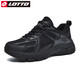 
LeTTO (LOTTO) hiking shoes men's shoes summer breathable running shoes outdoor cross-country hiking sneakers men 1071 black 41
