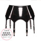 Patent leather garters covered with rubber buckles metal gourd buckles garters European and American stockings stockings accessories black paint standard standard
