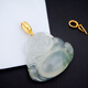 Pu Lianchun 18k gold buckle jadeite pendant Buddha melon seed buckle au750 plain gold glossy k gold clip buckle simple style J J2 small size - yellow straight clip