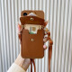 KPAY is suitable for Apple 16 promax mobile phone case lanyard iPhone 16 mobile phone case strap crossbody 16 mobile phone case simple milk tea love change card bag lens full cover [Apple phone case with love card bag + oblique cross lanyard] iPhone 16 promax