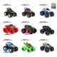Monster Jam Spinemaster Monster Big Bike Alloy Offroad Truck Model Spielzeug Kinder S11 Bounty Hunter Box Mikroverlust