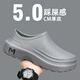 Tibetan Mei Times Chef Shoes Men's Spring and Summer Breathable Kitchen Breathable IMPRESION IMPRESIÓN ANTI-Oil Working durante mucho tiempo No se cansa de trabajar Zapatos de protección del trabajo Negro 41-42