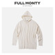 FULL MONTY秋冬季白色连帽针织卫衣休闲长袖套头外套男士羊毛可机洗易打理 白色8804 S