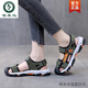 
Woodpecker Large Size Sandals Women's Sports Outdoor Summer Anti-Slip Flat Sole Velcro Packet Head Anti-Crash Beach Shoes Roman Shoes Thick Sole 719 Khaki 34