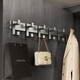 Tiandiyu (TDYU) door-mounted clothes hanger, wall hook, hole punched in the wall, bedroom, entrance door, clothes hook, gun gray, double row, eight hooks = 16 hooks