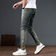 
Mingshisha 2024 new trendy printed contrasting jeans for men's thin stretch slim feet slim casual pants trendy brand DQ-826 trousers 28 [waist circumference 2 feet 1]