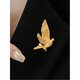 QUAMER gold store style light luxury gold bird dove jacket suit retro brooch pin gold dove brooch