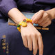 Longyin Natural Beeswax Bracelet Pixiu Amber Bracelet for Men and Women Baltic Chicken Butter Yellow Birthday Gift YJ 10mm