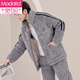 Pajama nuevo modal para hombres Velvet Coral Algodón de tres capas Autumn e invierno El traje de peluche para hombres puede usar ropa para el hogar 6627 Traje de color marrón L (170)