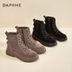 Daphne Brown Martin Stiefel Frauen 2025 Herbst neue Retro-Tiefenarbeitsstiefel Leder Dicke einzige kurze Stiefel