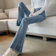 Jean ankadan plus en velours pour les femmes en automne et hiver nouveau chaleur haute chaleur épaissie pantalon éloigné slim.