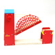 Jiuxu Meng hölzerne Zugspurspielzeug Toys Holzoote und kleine Zugbausteine versammelten Holzspuren Kinderpädagogische Holzzubehör 2 mittlere und geradlinige Spuren offizieller Standard