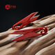 PIN Quality Installation Petits Ciseaux, Coutures de Coupe en U Pointues, Ciseaux à Fil à Coudre, Ciseaux pointus faits à la Main pour la Maison et Le Bureau, PIN1523 6 Ciseaux à Sable, Rouge