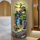 Botianxuan Fengshui Wheel Rockery Flowing Water Fountain Living Room Fish Tank Humidifier Decoration Huge Mountain Ornament Circulating Water View Floor 9923 Small 45*33*108cm