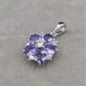 DL 1998 Fat Donglai same style tanzanite pendant 2024 new style silver plated platinum inlaid without chain without chain 925 silver