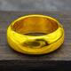 Erxi gold ring for men and women pure gold 999 glossy surface loach back thick thin wall atmospheric fashion trendy gift giving width 1 cm 50g leave a message circle number when placing an order, return and replenish according to the physical gold
