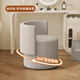 Tizian Hauptschlafzimmer Make-up-Stuhl für Mädchen Schlafzimmer Leichte luxuriöse luxuriöse Make-up-Hocker Rotatierbarer Dressing Hocker Backhalde Schminktisch Stuhl [rotierender Stil] Off-weiße Ballettstuhl-Lederoberfläche