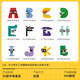 Buchstabe Legende Bausteine Cartoon ABCD-Brief Monster Legende Boy Einfügen Bausteine zusammengebautes Kinderspielzeug digitaler Bausteine (1-10)