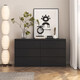 Shantoulin Village Massive Holzkiste des Schranks Nordic Style Schlafzimmer Wohnzimmer Schubladen TV -Schrank Amerikanische schwarze Kabinettskiste Ten Dou 1583*40*1216 HEIGHT HAUG