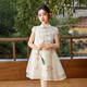 
ASK JUNIOR Chinese style new Chinese style girls skirt summer children's thin mesh dress embroidered princess skirt off white 140