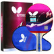 Butterfly Butterfly Table Tennis Racket 4 stars four stars single shot Butterfly King Straight Bing Bing Bing Bing Bing Beginner Training Advanced Jingcangfa 4 stars 402 horizontal shot