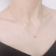 Fat Donglai same style 18k gold small waist necklace 18K gold au750 color gold rose gold pendant clavicle chain set chain single pendant