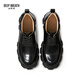 
DEEP BREATH Deep Breath Women's Shoes Cowhide Thick Sole Low Top Strap Gentleman Single Shoes Women's AX13066 Black 35