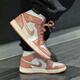 耐克（NIKE） Air Jordan 1 Mid AJ1 蓝色 防滑耐磨运动舒适复古休闲篮球鞋 FB9892-670粉色 36.5